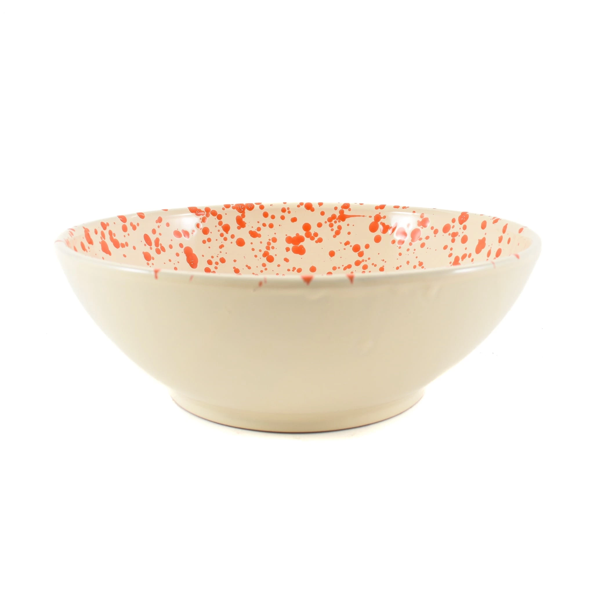 Puglia Handmade Apulien Handgefertigte Apulien Orange Splatter Große Salatschale 28cm 1 Puglia Handmade Apulien Handgefertigte Apulien Orange Splatter Große Salatschale 28cm