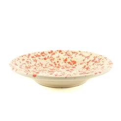 Puglia Handmade Puglia Handgefertigtes Geschirr Puglia Orange Splatter Pasta Schale 29cm