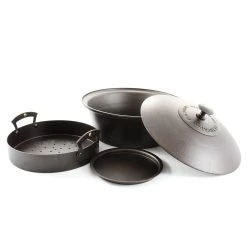 Netherton Foundry Spun Iron Endison Smoker & Kasserolle Set