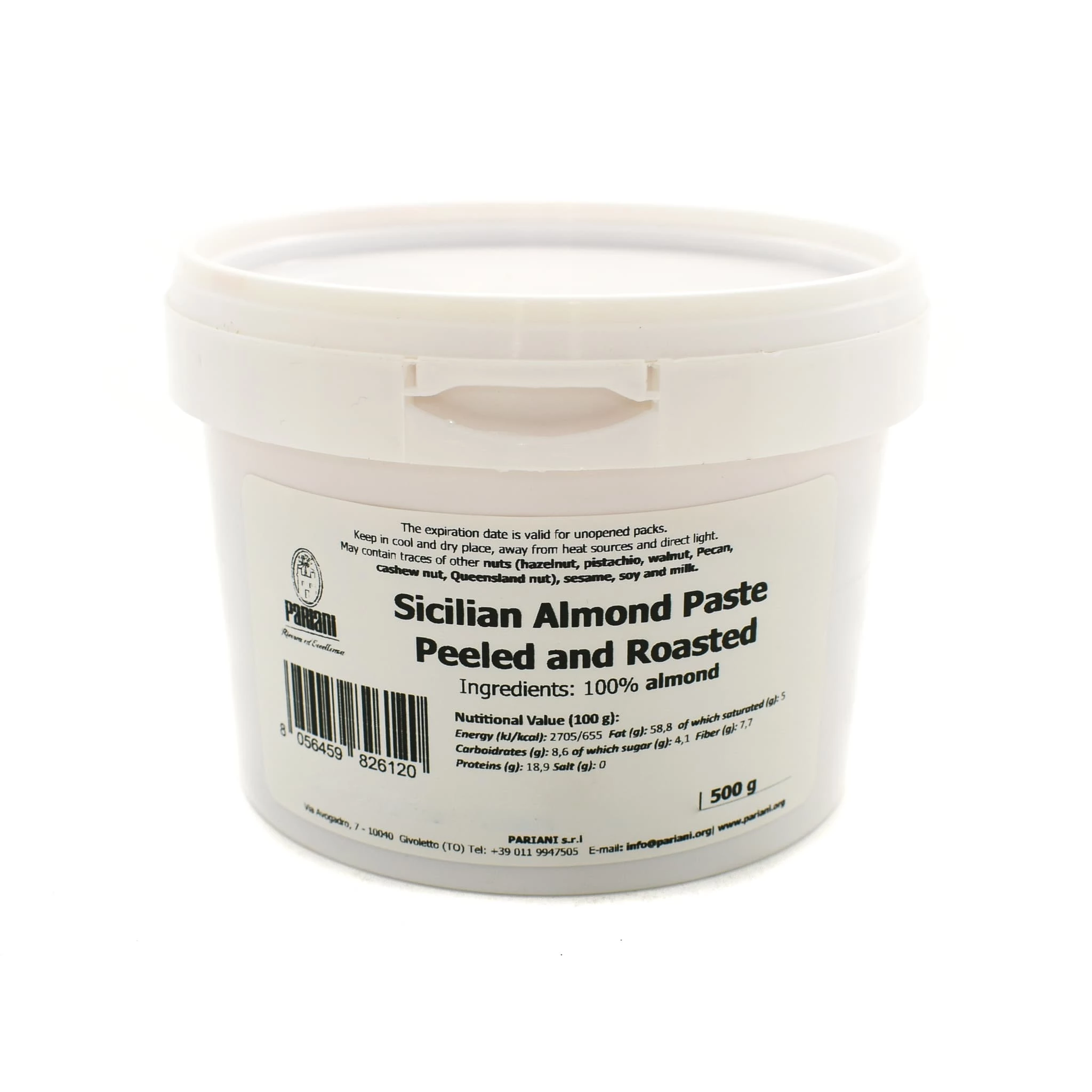 Pariani Sizilianische Mandel Paste Geschält Und Geröstet 500g Zutaten 1 Pariani Sizilianische Mandel Paste Geschält Und Geröstet 500g Zutaten