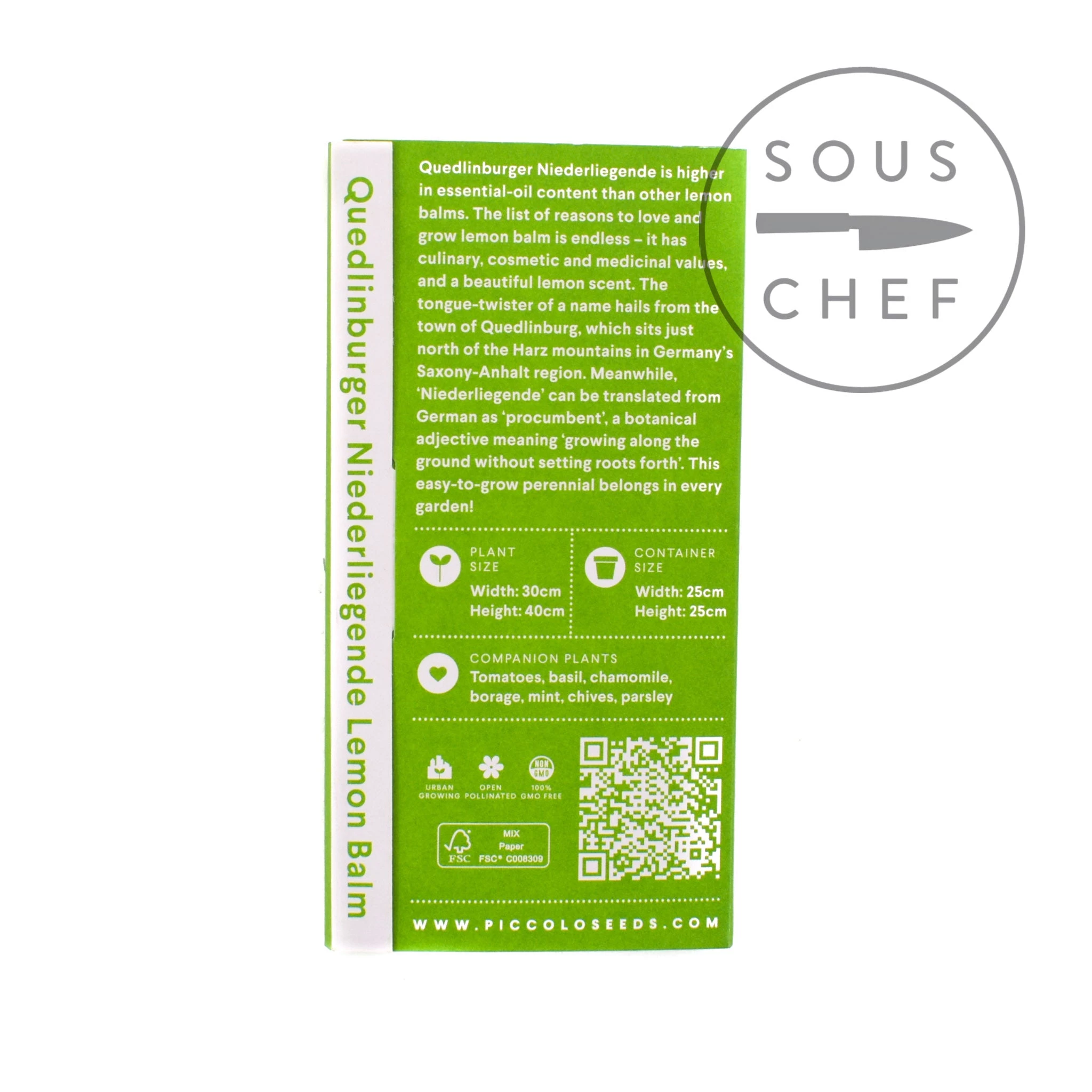 Inhaltsstoffe Von Piccolo Lemon Balm Seeds 2 Inhaltsstoffe Von Piccolo Lemon Balm Seeds – Bild 2