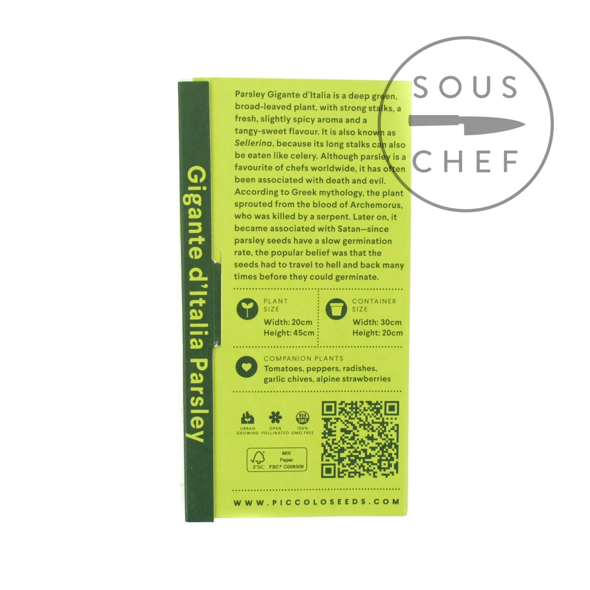 Piccolo Italienisch Giant Petersilie Samen Zutaten 2 Piccolo Italienisch Giant Petersilie Samen Zutaten – Bild 2