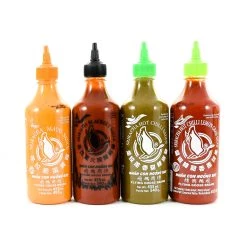 Flying Goose Saucen & Amp; Gewürze Fliegende Gänse Sriracha Tasting Bundle 4 X 455ml