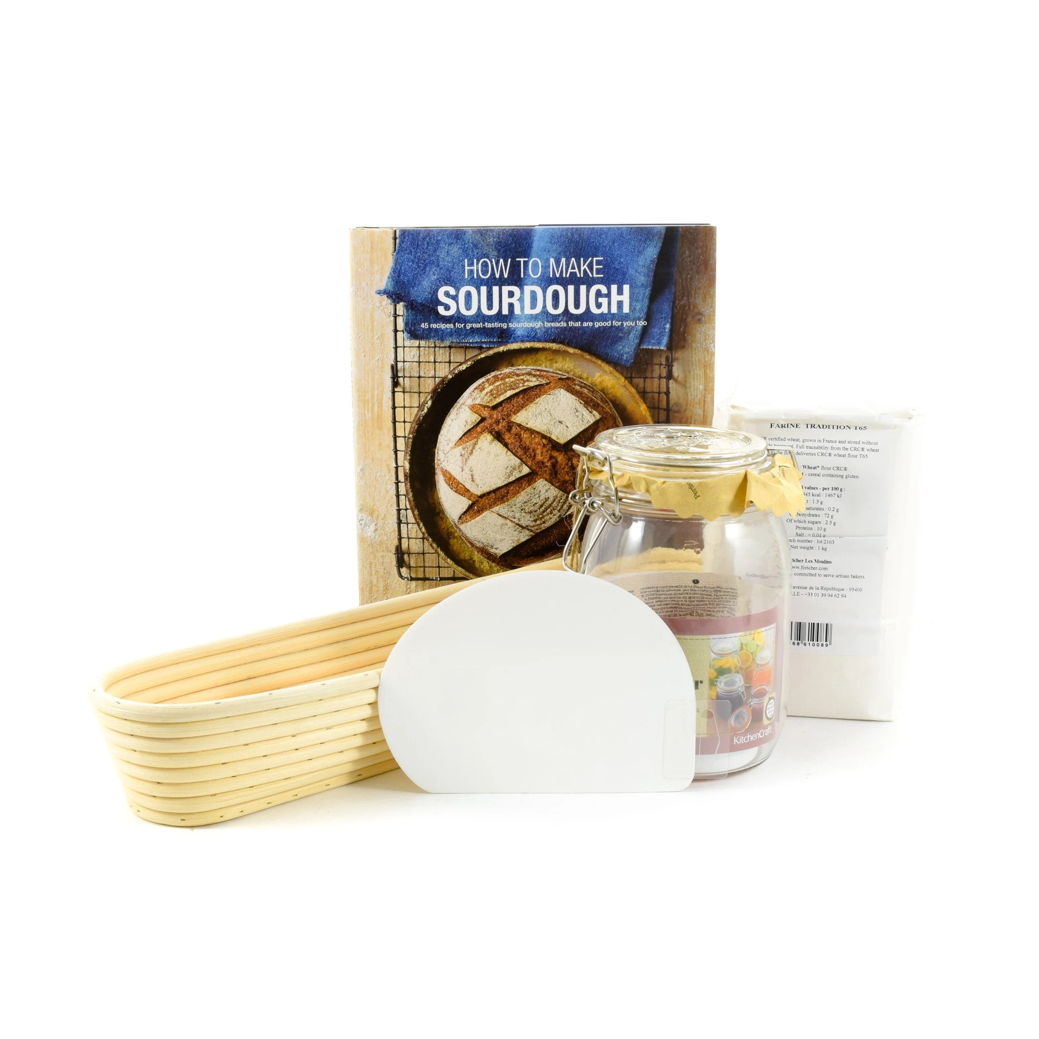 Sous Chef Kit Sauerteig Brot Herstellung Kit Kochbuch-Sets 1 Sous Chef Kit Sauerteig Brot Herstellung Kit Kochbuch-Sets