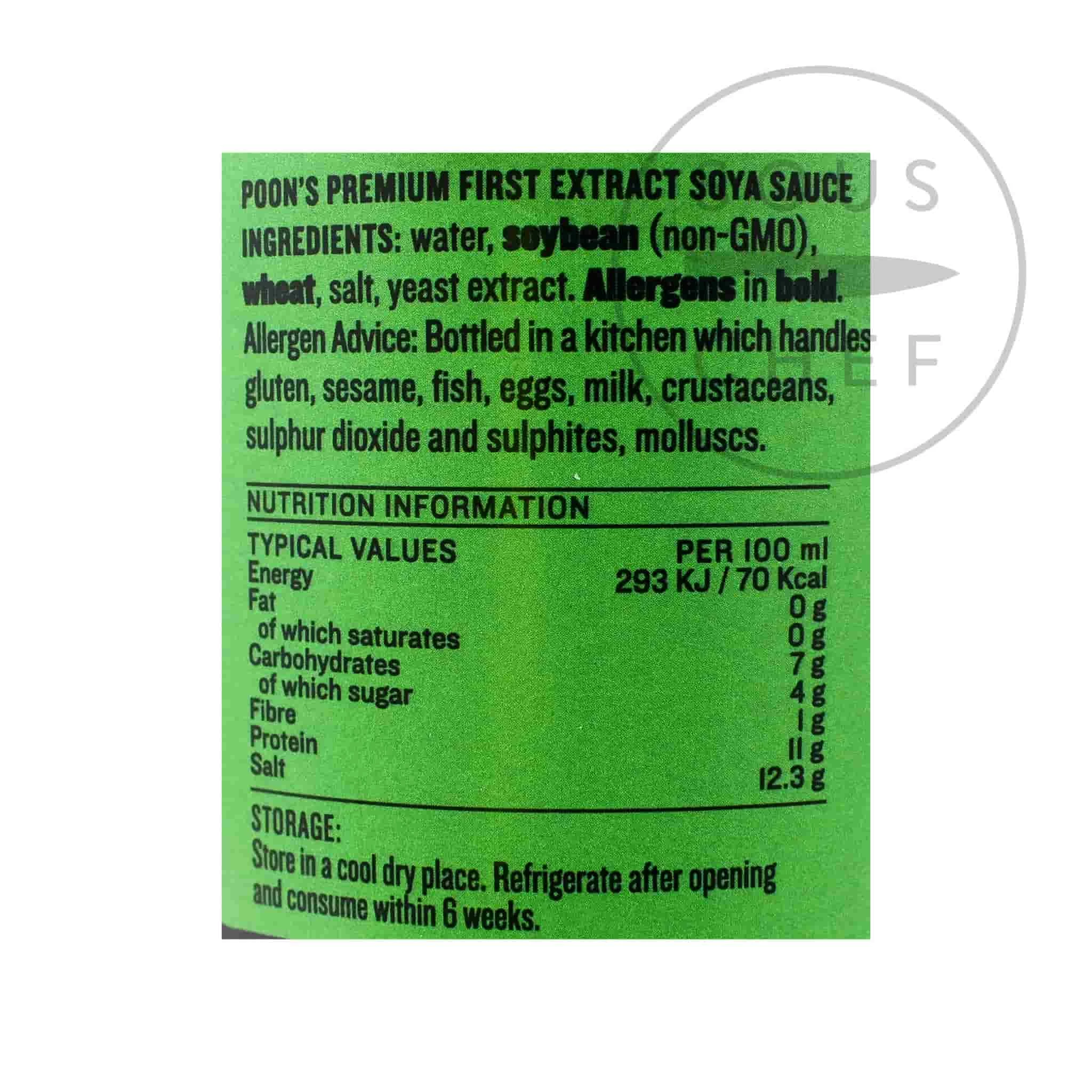 Poon's Zutaten Poons Premium First Extract Sojasoße 250ml 2 Poon's Zutaten Poons Premium First Extract Sojasoße 250ml – Bild 2