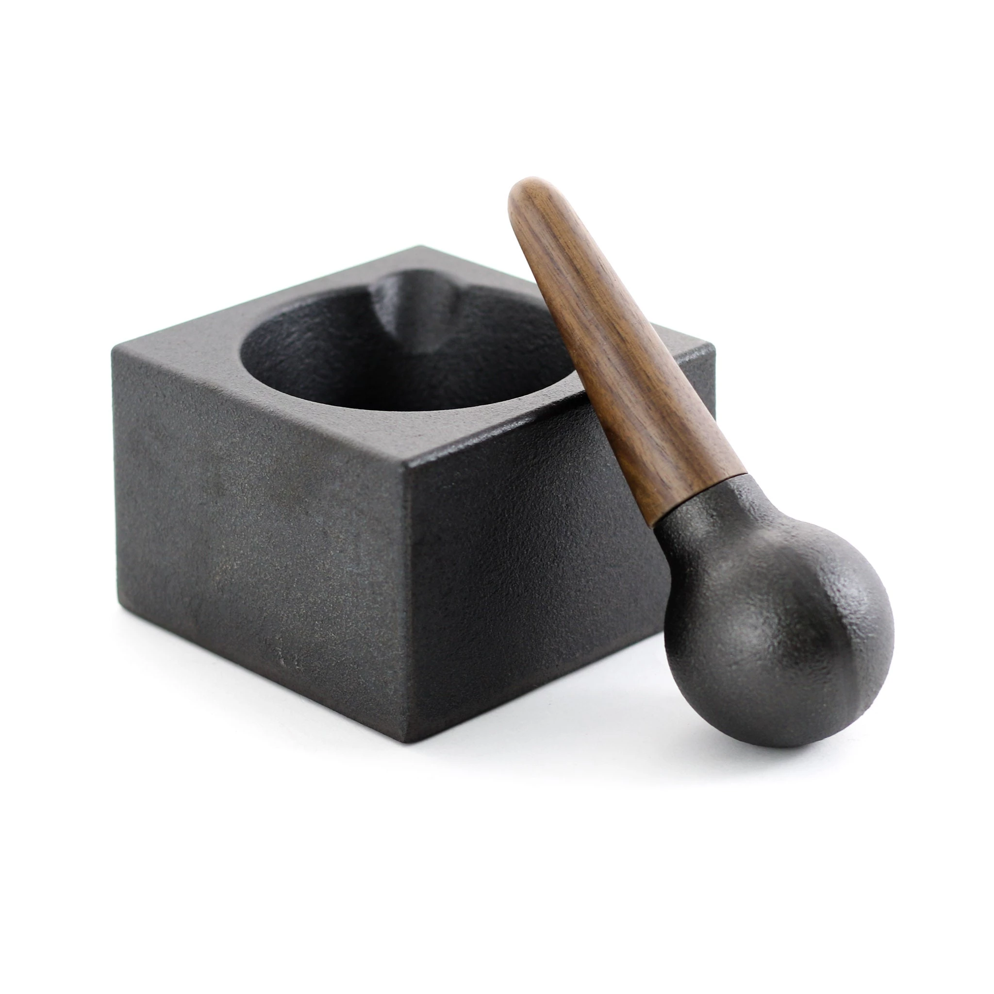 Cookware Skeppshult Zeitgenössisch Cast Iron & Walnuss Pestle & Mortar 2 Cookware Skeppshult Zeitgenössisch Cast Iron & Walnuss Pestle & Mortar – Bild 2