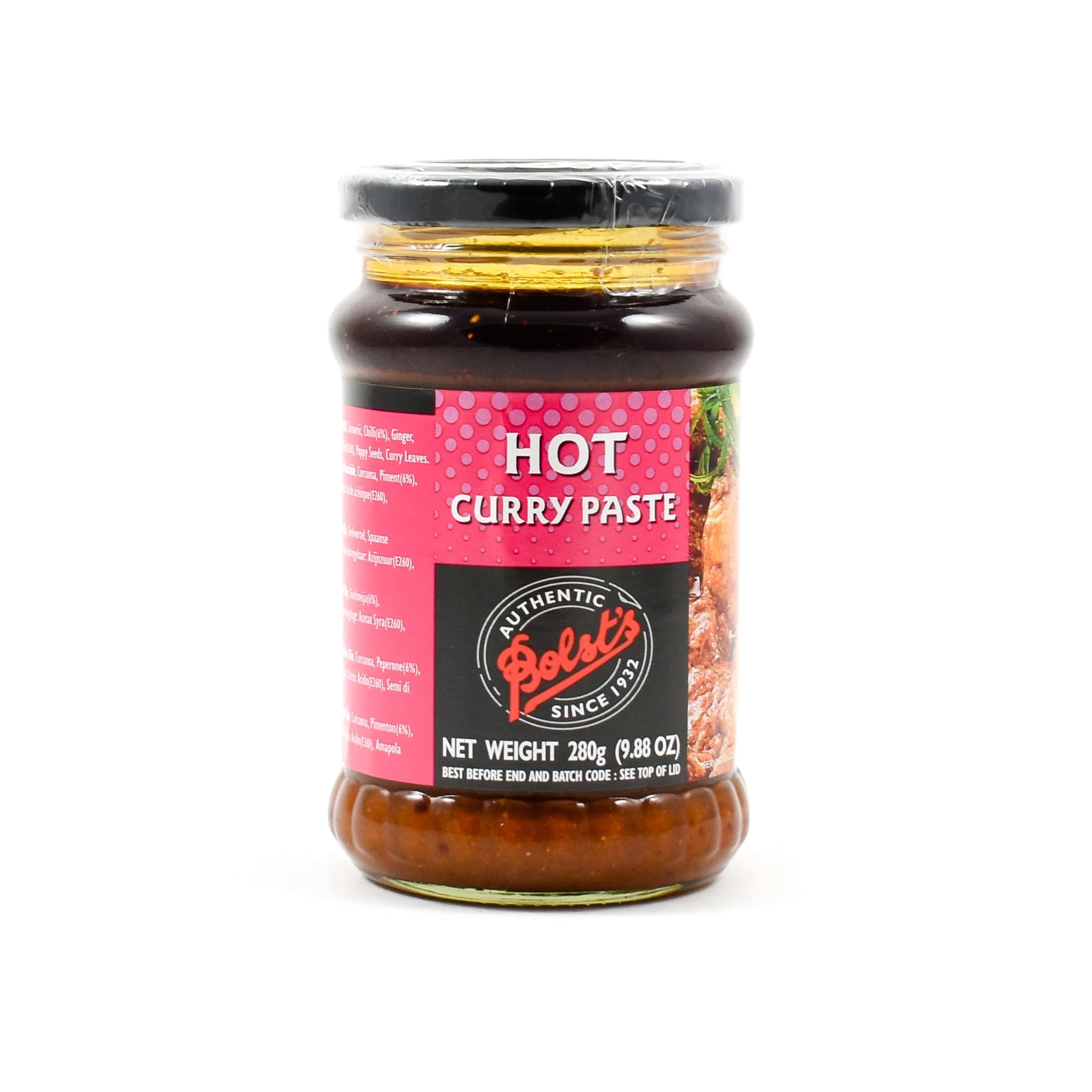 Bolst's Bolst Curry Paste Hot 280g Zutaten 1 Bolst's Bolst Curry Paste Hot 280g Zutaten