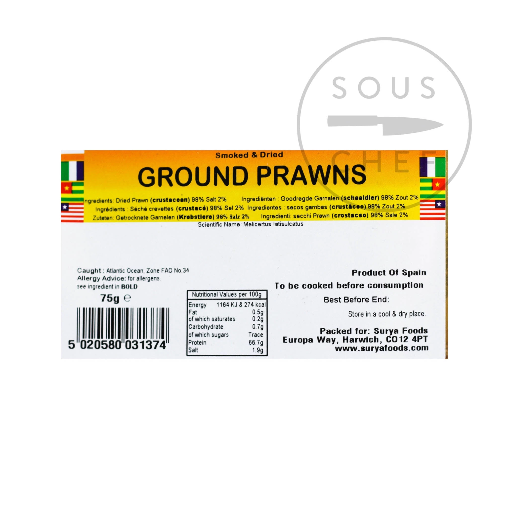Mother Africa Ground Prawn 75g African Ingredients 2 Mother Africa Ground Prawn 75g African Ingredients – Bild 2
