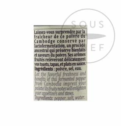 Inhaltsstoffe Terre Exotique Frisch Gesalzener Schwarzer Pfeffer 50g 5 Inhaltsstoffe Terre Exotique Frisch Gesalzener Schwarzer Pfeffer 50g -Deutschland Küchenwaren Verkäufe TE1003 TerreExotiqueFreshSaltedBlackPepper50g nutrition