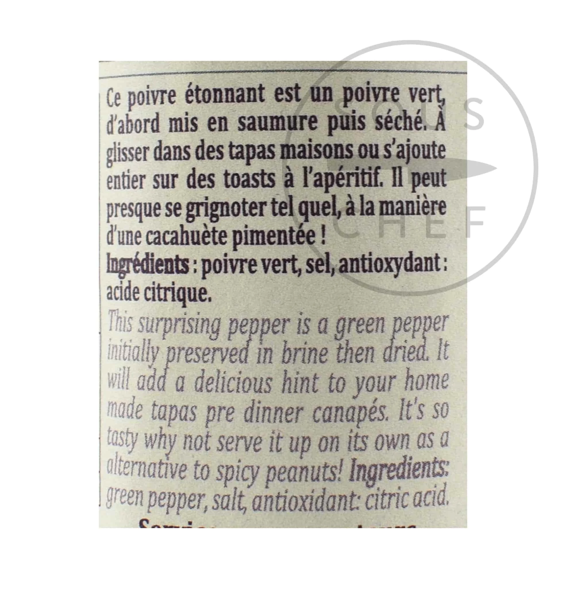 Terre Exotique Grün Salziger Küstenpfeffer 25g Zutaten 3 Terre Exotique Grün Salziger Küstenpfeffer 25g Zutaten – Bild 3