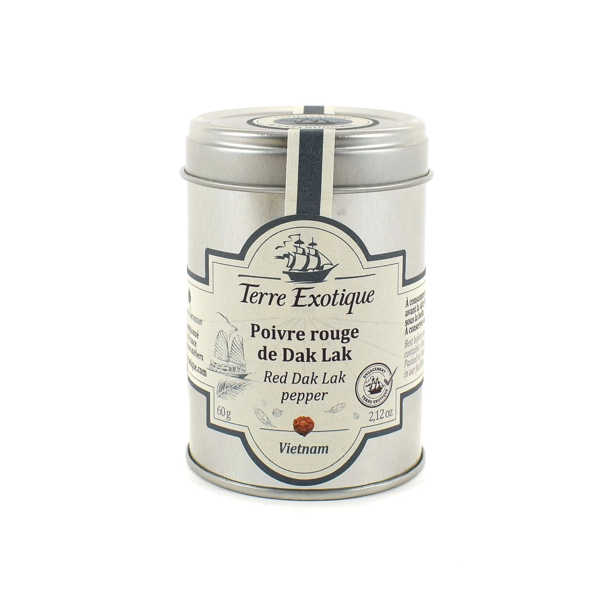 Zutaten Terre Exotique Red Dak Lak Pepper 60g 2 Zutaten Terre Exotique Red Dak Lak Pepper 60g – Bild 2