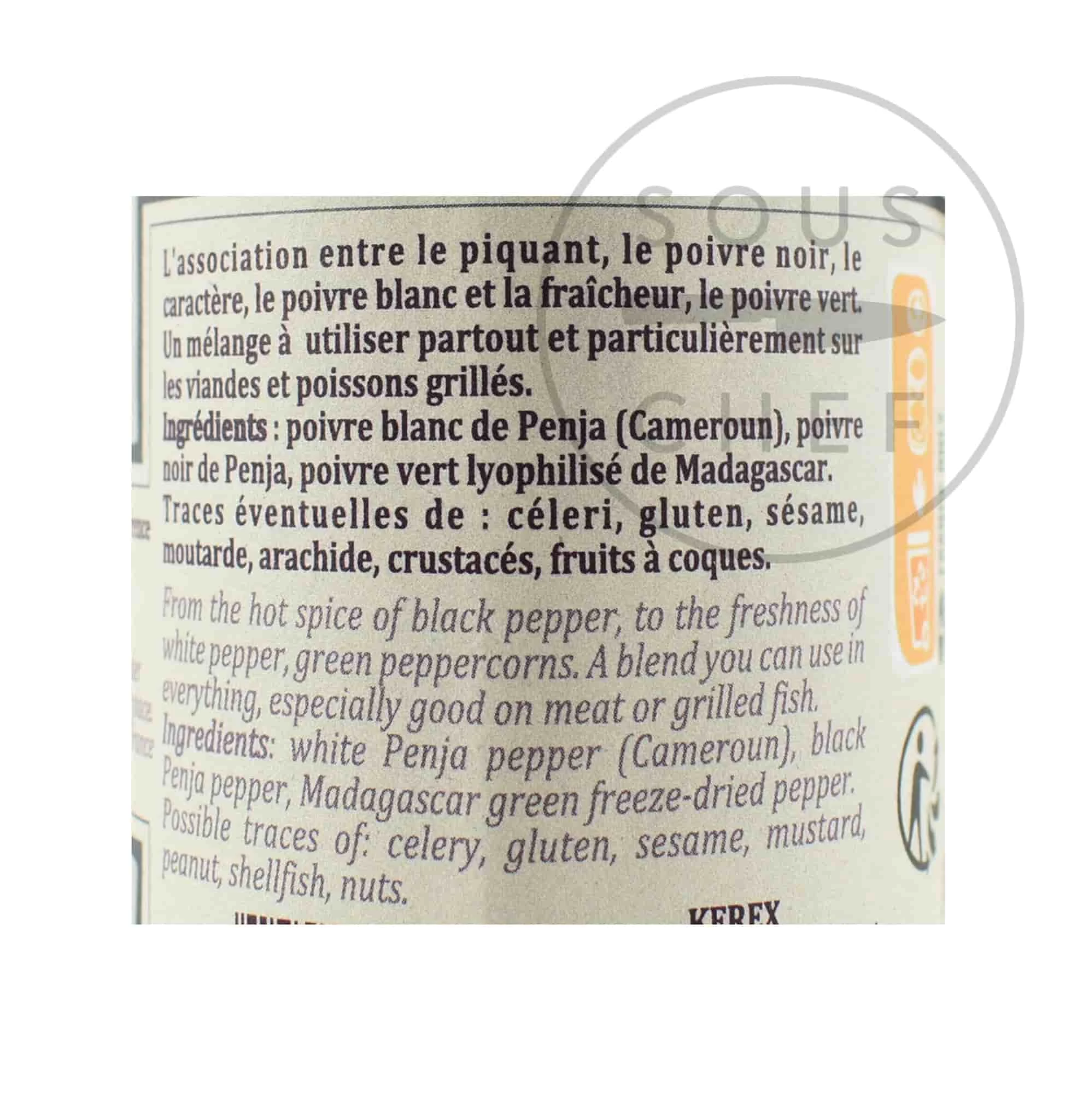 Terre Exotique Drei Pfefferkörner 75g Zutaten 3 Terre Exotique Drei Pfefferkörner 75g Zutaten – Bild 3