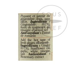 Terre Exotique Ginger Paste 90g 5 Terre Exotique Ginger Paste 90g -Deutschland Küchenwaren Verkäufe TE1096 TerreExotiqueGingerPaste90g nutrition