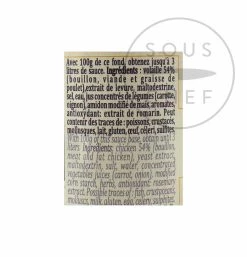 Terre Exotique Hühnerbasis 100g -Deutschland Küchenwaren Verkäufe TE1098 TerreExotiqueChickenBase100g nutrition