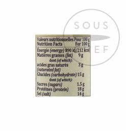 Terre Exotique Hühnerbasis 100g -Deutschland Küchenwaren Verkäufe TE1098 TerreExotiqueChickenBase100g nutrition2