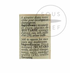 Terre Exotique Senf Mit Sommertrüffel (2 %) 100g 5 Terre Exotique Senf Mit Sommertrüffel (2 %) 100g -Deutschland Küchenwaren Verkäufe TE1106 TerreExotiqueMustardWithSummerTruffle 2 100g nutrition