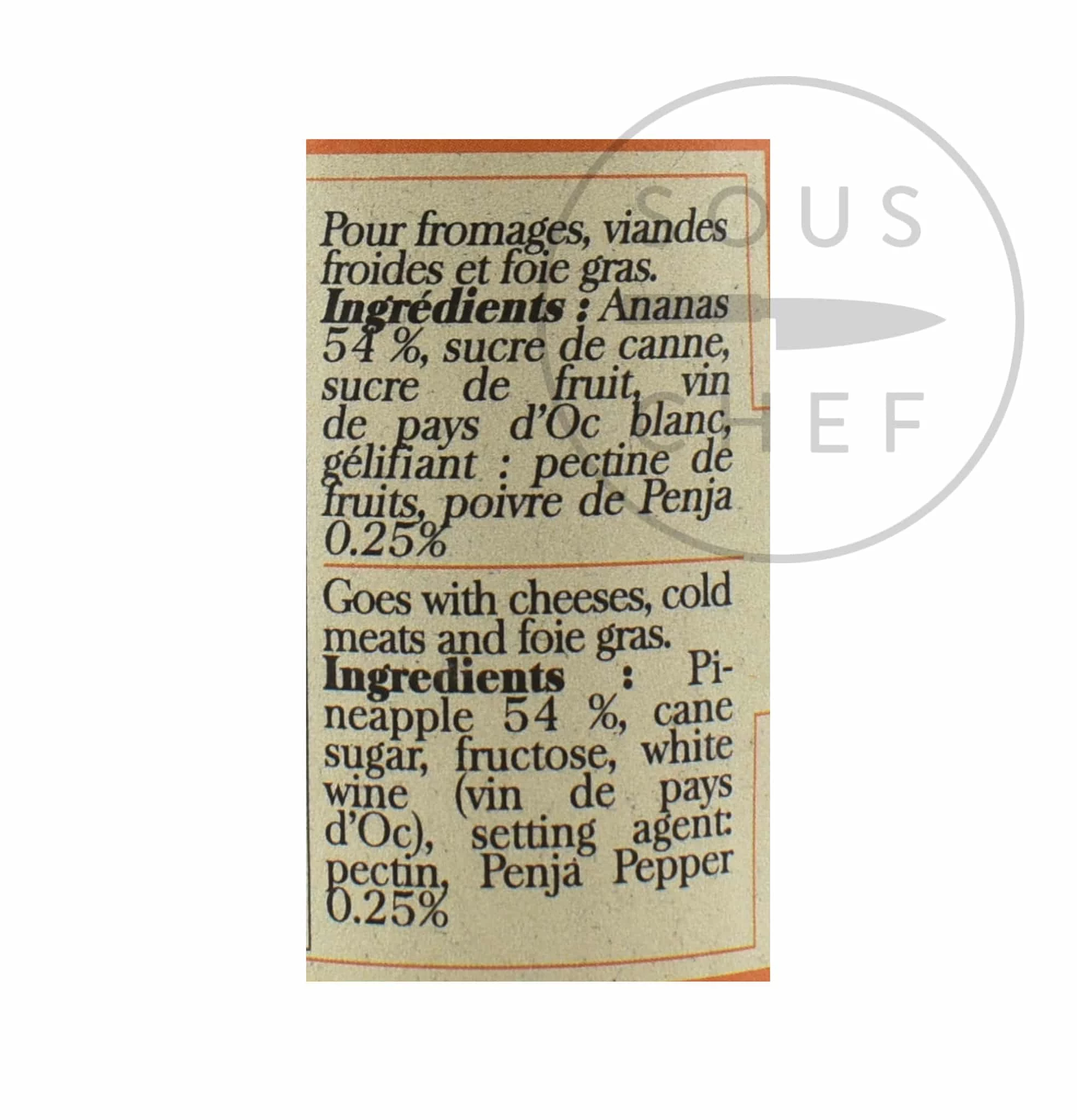 Terre Exotique Ananas Chutney Mit Penja Pfeffer 100g Zutaten 3 Terre Exotique Ananas Chutney Mit Penja Pfeffer 100g Zutaten – Bild 3