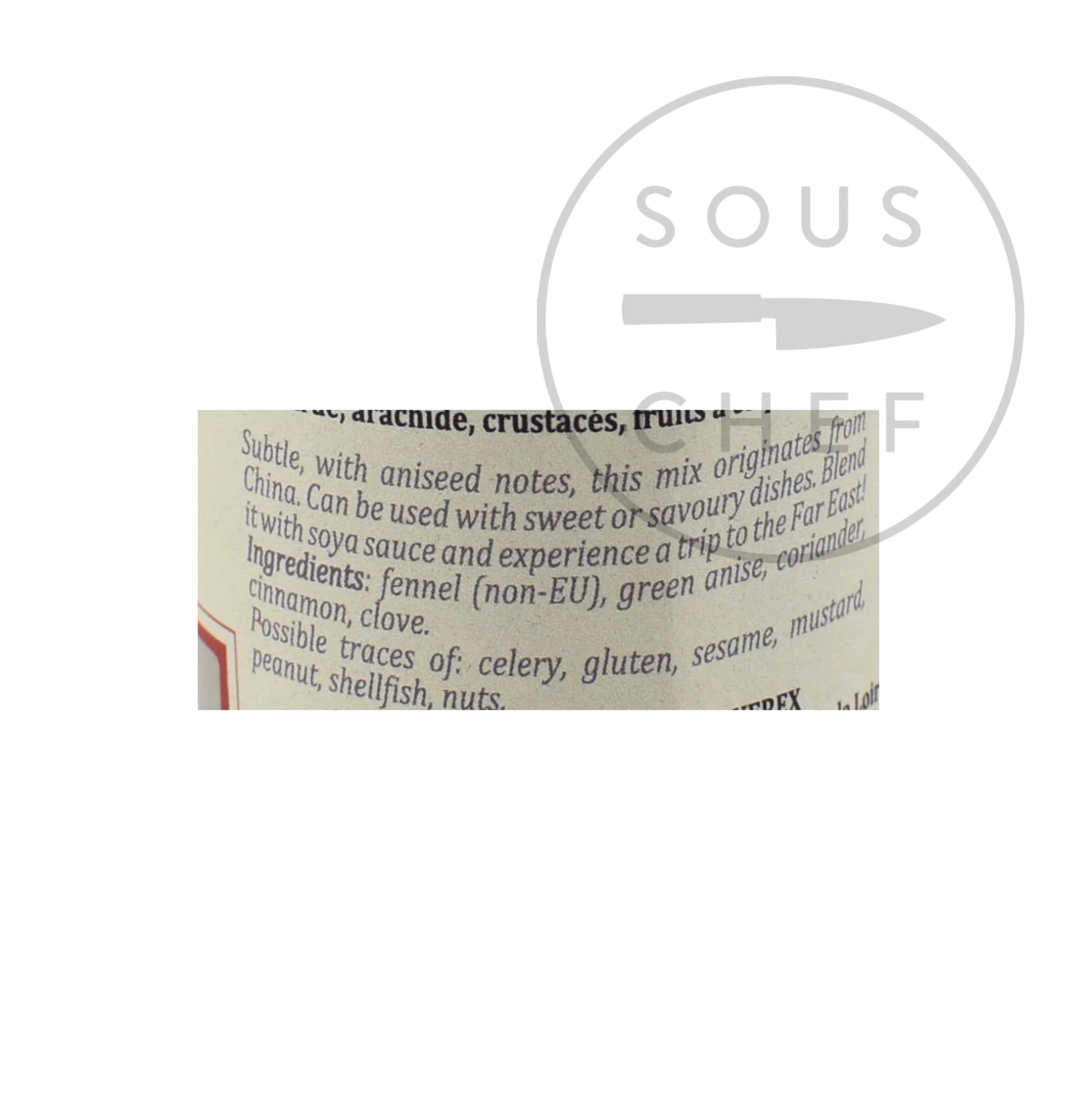 Terre Exotique Fünf Gewürzmischung 60g Zutaten 3 Terre Exotique Fünf Gewürzmischung 60g Zutaten – Bild 3