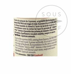 Zutaten Terre Exotique Wiri Wiri Chili Pfeffer 20g -Deutschland Küchenwaren Verkäufe TE1152 TerreExotiqueWiriChilliPepper20g nutrition