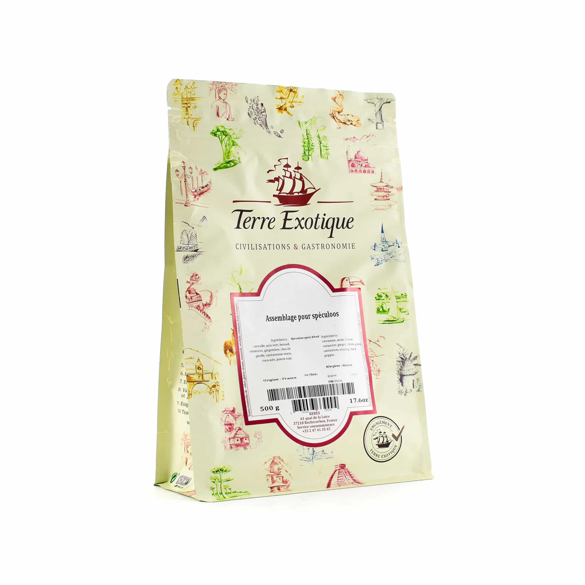 Terre Exotique Speculoos Gewürzmischung 500g Zutaten 1 Terre Exotique Speculoos Gewürzmischung 500g Zutaten