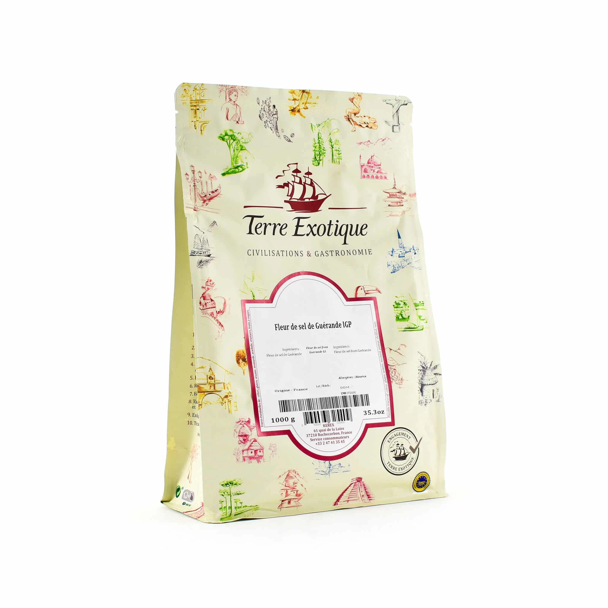 Terre Exotique Fleur De Sel Aus Guerande IGP 1kg 1 Terre Exotique Fleur De Sel Aus Guerande IGP 1kg