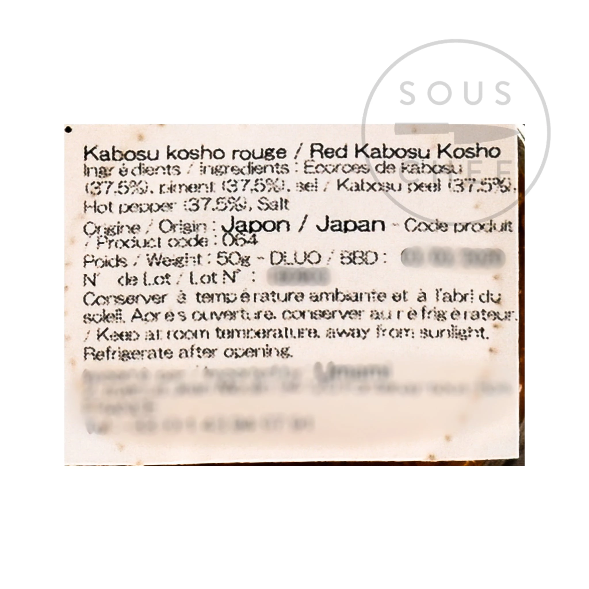 Kabosu Honke Red Kabosu Citrus Kosho 50g Zutaten 4 Kabosu Honke Red Kabosu Citrus Kosho 50g Zutaten – Bild 4