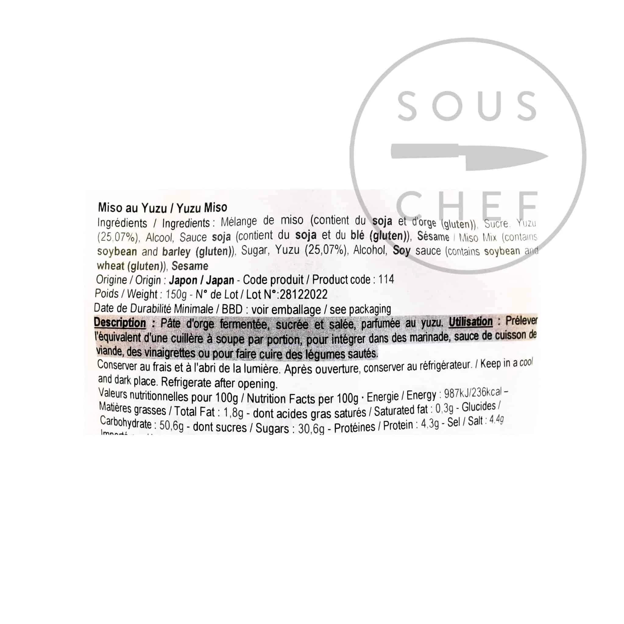 Japanese Ingredients Japanische Zutaten Zutaten Yuzu Miso 150g 3 Japanese Ingredients Japanische Zutaten Zutaten Yuzu Miso 150g – Bild 3