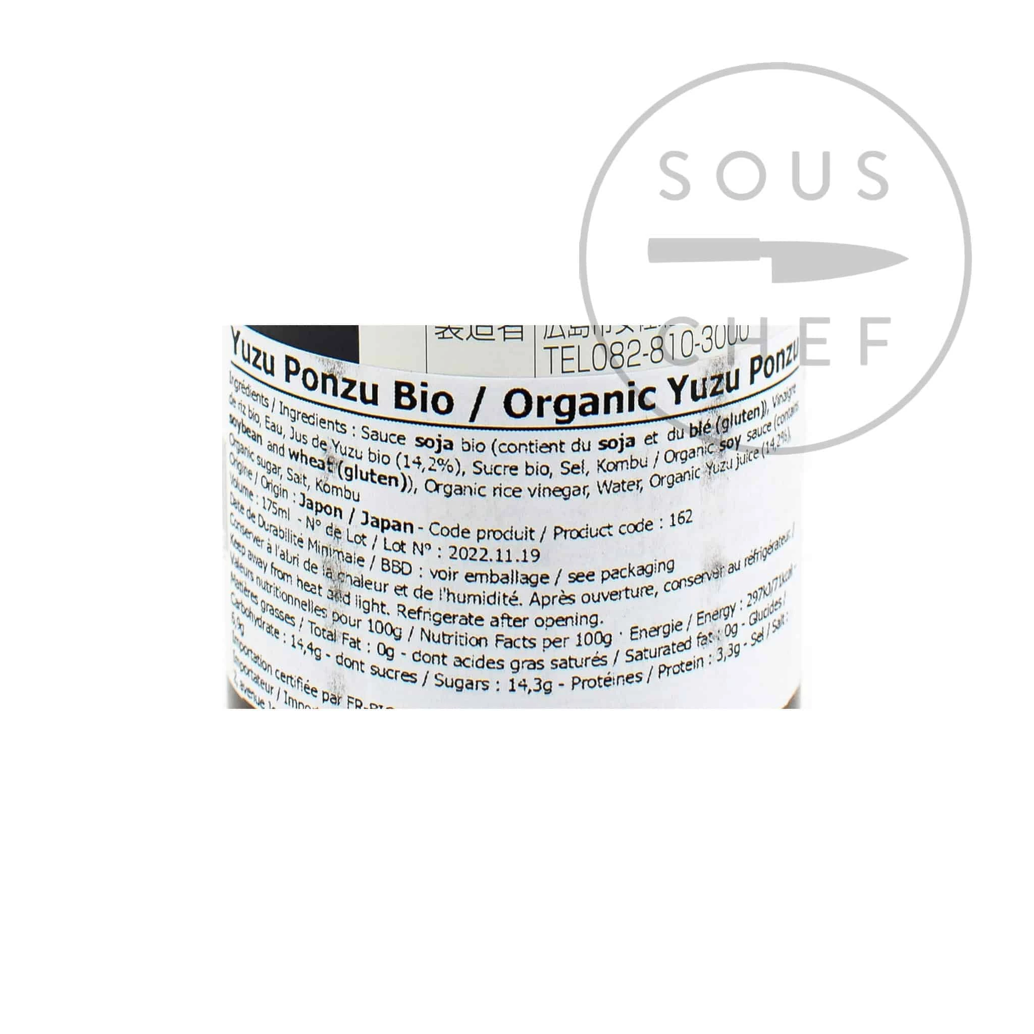 Sous Chef Zutaten Bio Yuzu Ponzu Sauce 175ml 2 Sous Chef Zutaten Bio Yuzu Ponzu Sauce 175ml – Bild 2