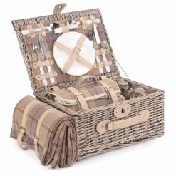 Willow Direct Tartan Picknick Hamper Für 2 Lavendel