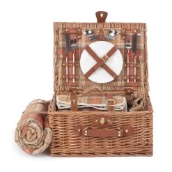 Willow Direct Tartan Picknick Hamper Für 2 Herbstrot 7 Willow Direct Tartan Picknick Hamper Für 2 Herbstrot -Deutschland Küchenwaren Verkäufe WD0005 TartanPicnicHamperfor2AutumnRed 3