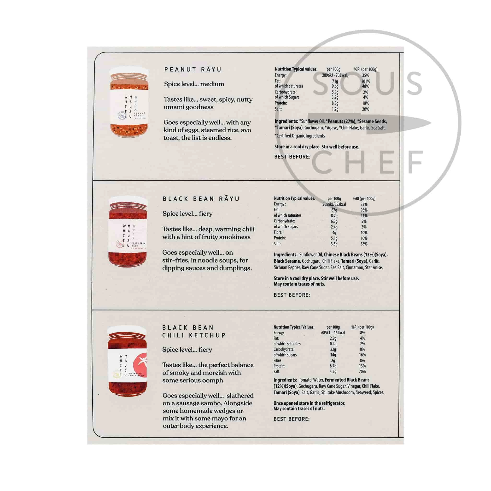 White Mausu Zutaten Weiße Mausu Chilli Sauce Box Set 3 White Mausu Zutaten Weiße Mausu Chilli Sauce Box Set – Bild 3