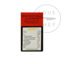 Zaytoun Geröstete Chili Mandeln 140g Zutaten -Deutschland Küchenwaren Verkäufe ZA0011 ZaytounRoastedChilliAlmonds140g nutrition