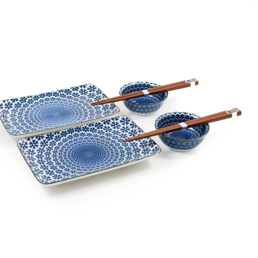 Kiji Stoneware & Ceramics Kiji Steinzeug & Amp; Keramik Blue Star Sushi Servierset Geschirr 2 Kiji Stoneware & Ceramics Kiji Steinzeug & Amp; Keramik Blue Star Sushi Servierset Geschirr – Bild 2