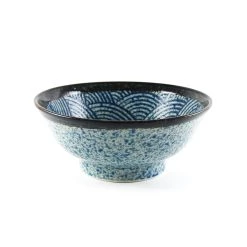 Kiji Stoneware & Ceramics Kiji Steinzeug & Amp; Keramik Blue Wave Ramen Schale Geschirr