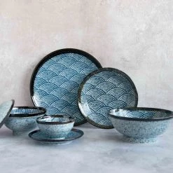 Kiji Stoneware & Ceramics Kiji Steinzeug & Amp; Keramik Blue Wave Ramen Schale Geschirr -Deutschland Küchenwaren Verkäufe blue wave tableware side 9687acae 2a01 4a1b acb3 309d55f4c188