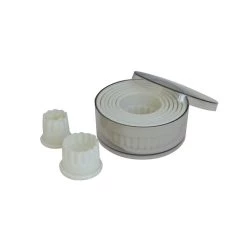 De Buyer Box Von 9 Gefluteten Runden Pastry Cutters Cookware