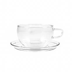 Trendglas Glas Teacup & Amp; Untertasse 400ml