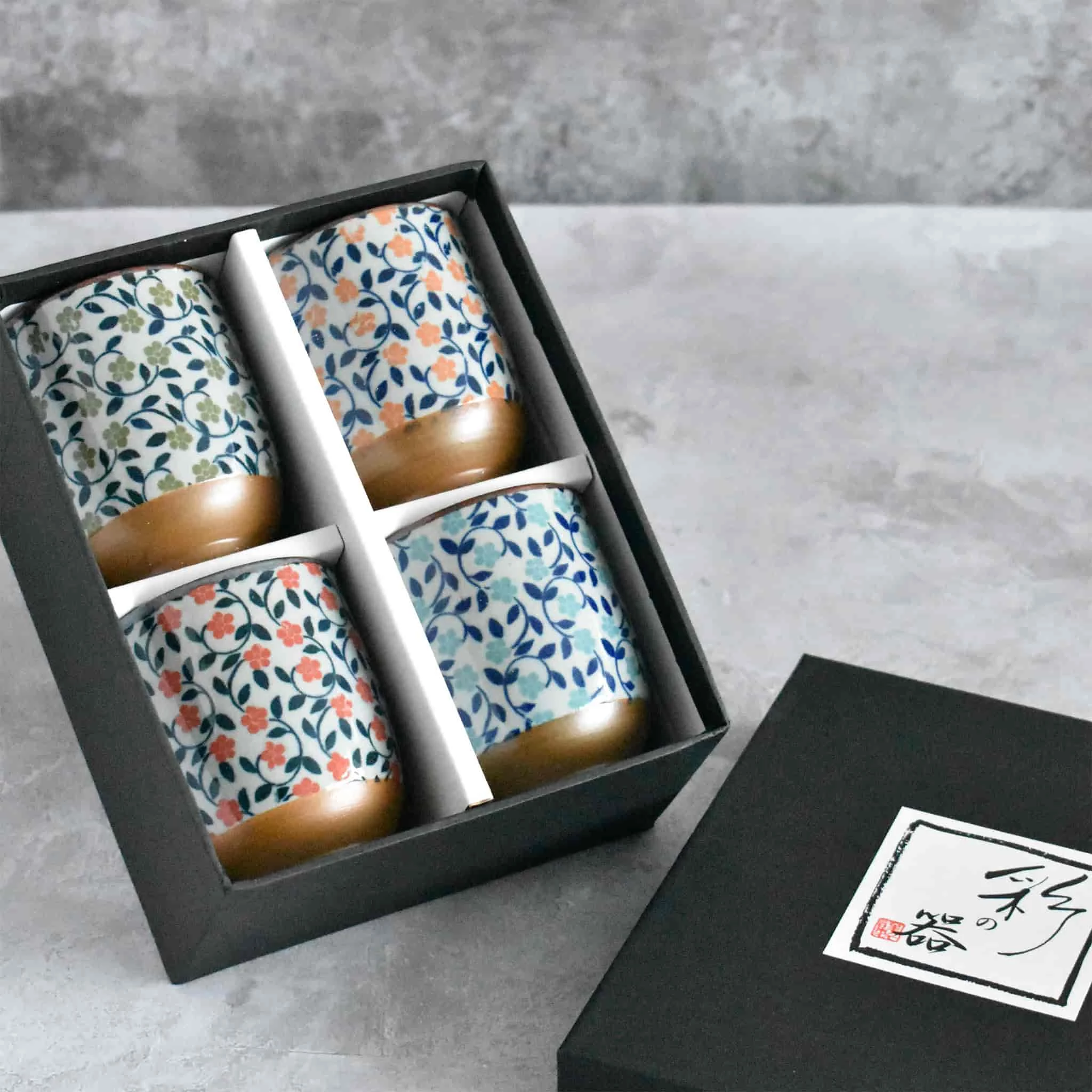 Kiji Stoneware & Ceramics Kiji Steinzeug & Amp; Keramik Bunte Japanische Blume Tee Tasse Set 3 Kiji Stoneware & Ceramics Kiji Steinzeug & Amp; Keramik Bunte Japanische Blume Tee Tasse Set – Bild 3