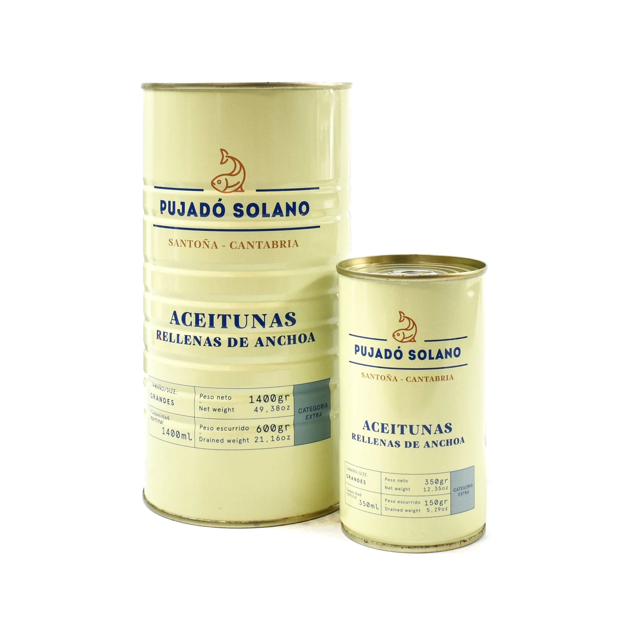 Pujado Solano Manzanilla Oliven Mit Sardellen 1,4kg Zutaten 2 Pujado Solano Manzanilla Oliven Mit Sardellen 1,4kg Zutaten – Bild 2