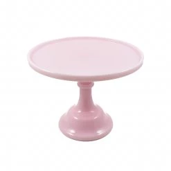 Mosser Glass Professionelle Patisserie Liefert Mooser Glas Pink Milch Glas Kuchen Stand 10"