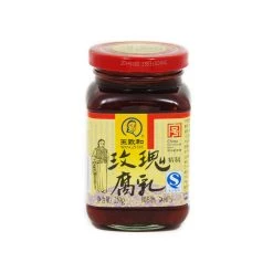 WZH Rose Bean Curd - Konservierte Rote Beancurd 250g Zutaten