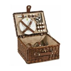 Les Jardins De La Comtesse St Michel Picknick Hamper Für 2 Outdoor-Tischgeschirr